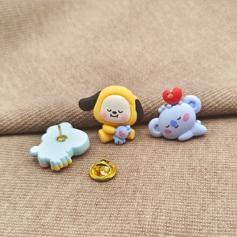 Cute Sweet Pin Animal Cartoon Character Resin Unisex Brooches