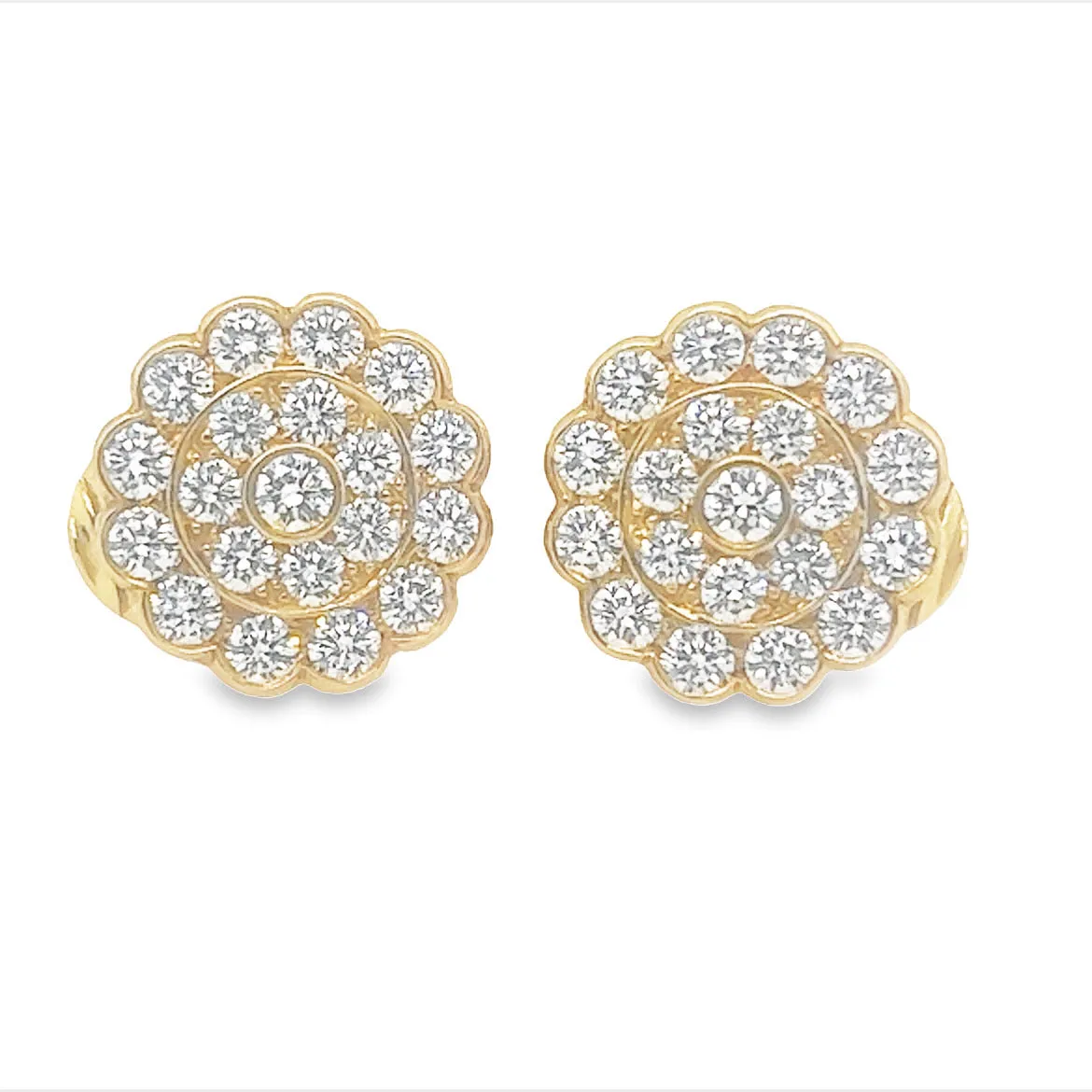 David Webb Cluster Earrings