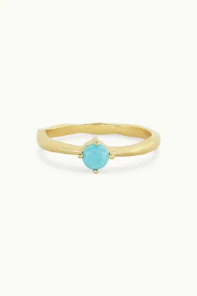 December Turquoise Gold Birthstone Ring