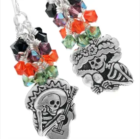 Dia de los Muertos Earrings featuring Austrian Crystals