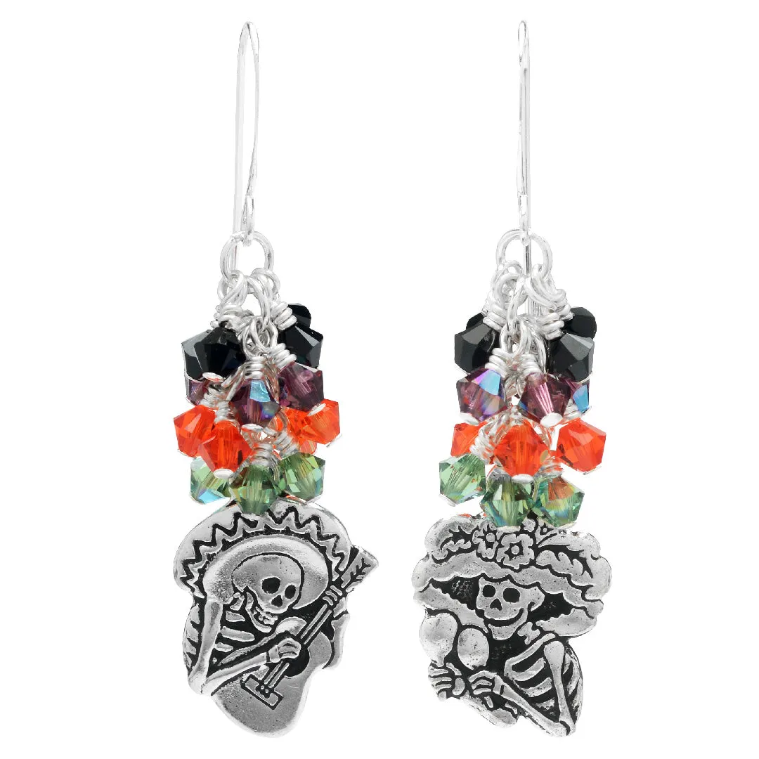 Dia de los Muertos Earrings featuring Austrian Crystals