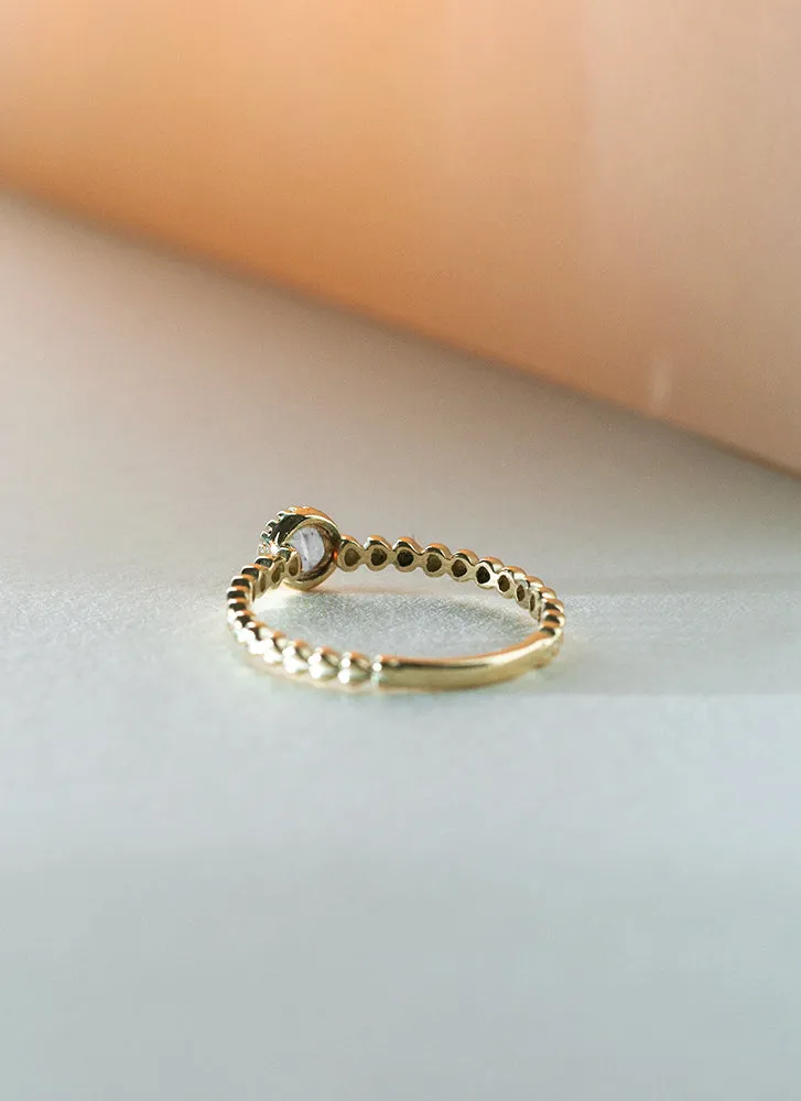 Edie diamond april birthstone ring 14k gold