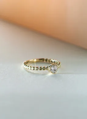 Edie diamond april birthstone ring 14k gold