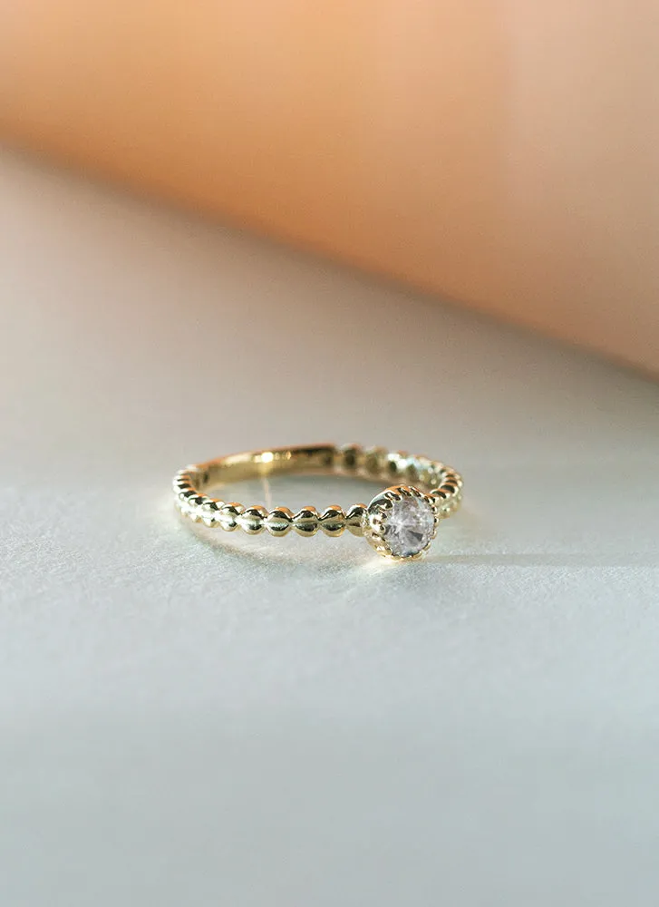 Edie diamond april birthstone ring 14k gold