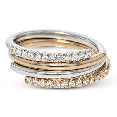 Fashion Ring in 18k Gold with Diamonds