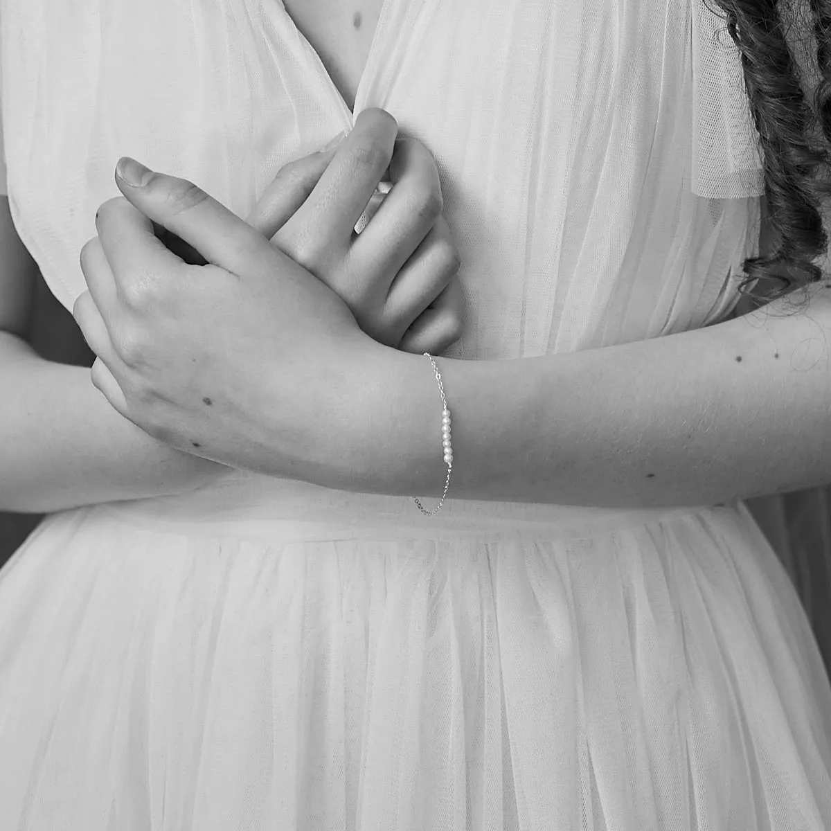 Freshwater Pearl Bar Bracelet - 'Sia'
