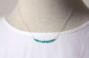 Gemstone Bar Necklace in Sterling Silver CLEARANCE