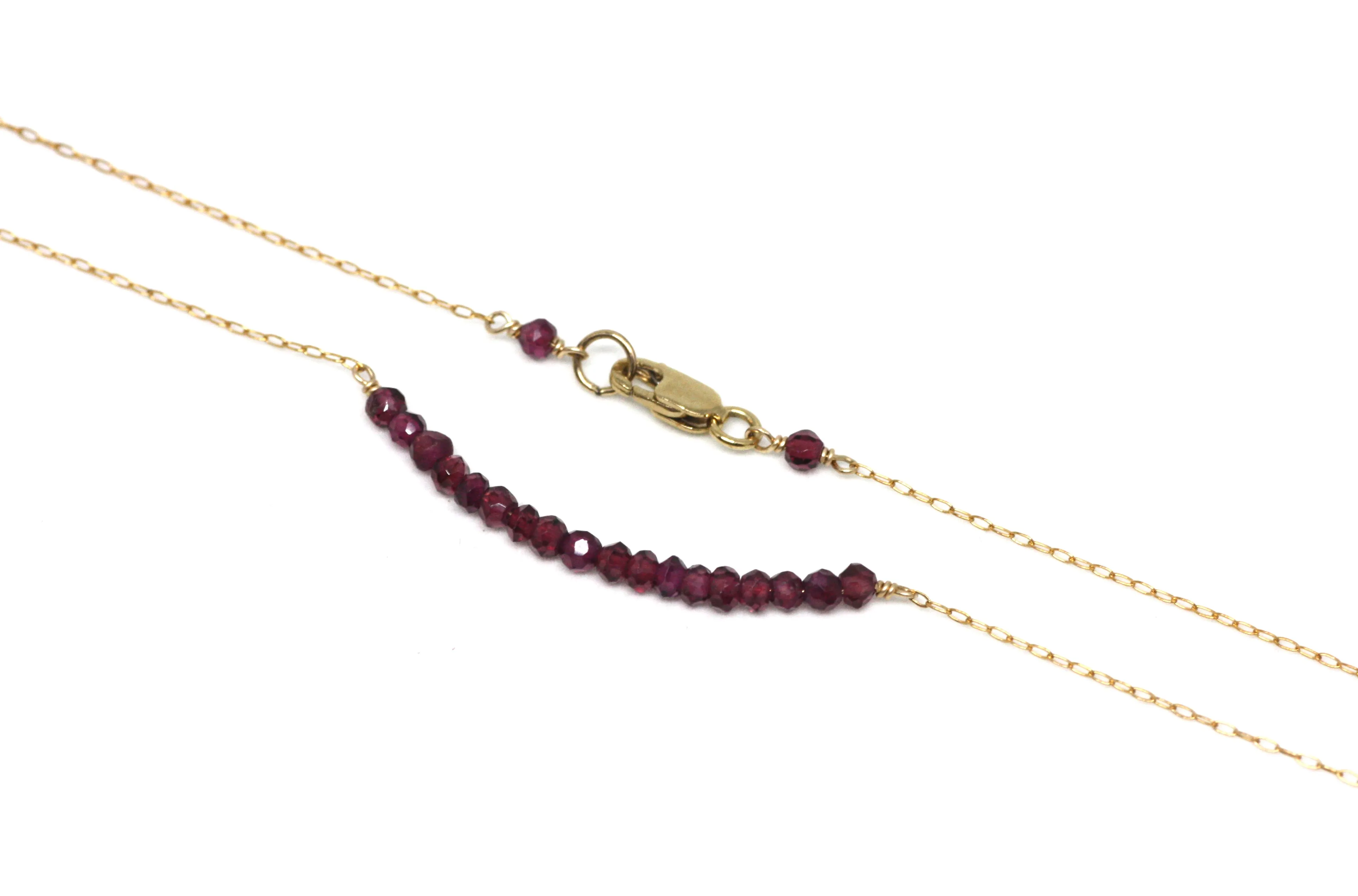 Gemstone Bar Necklace in Sterling Silver CLEARANCE