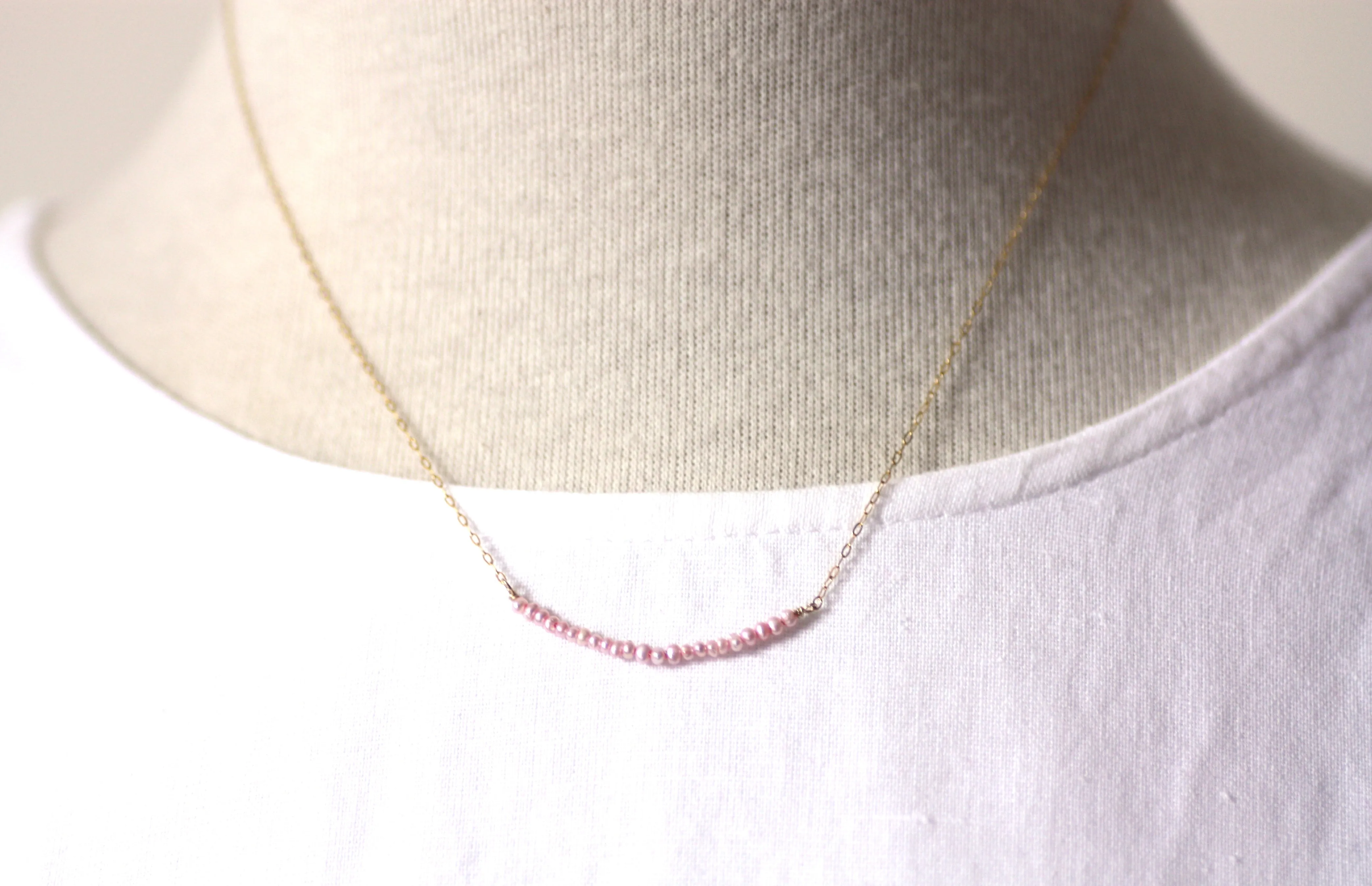 Gemstone Bar Necklace in Sterling Silver CLEARANCE