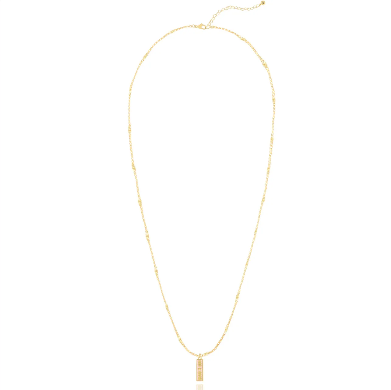 God is Good Necklace in Pink