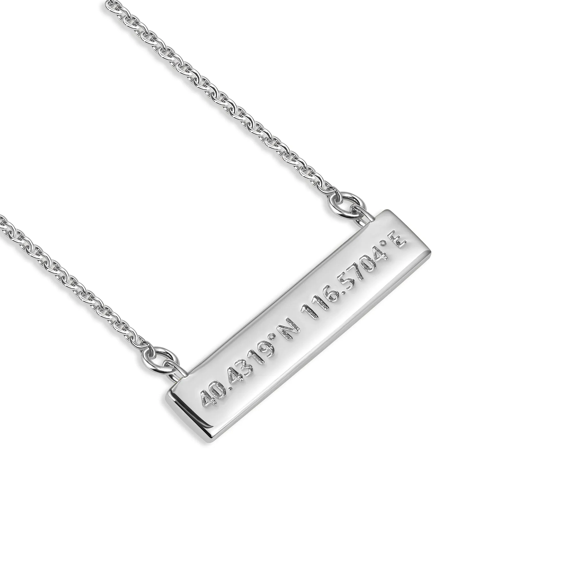 Gold Coordinate Bar Necklace