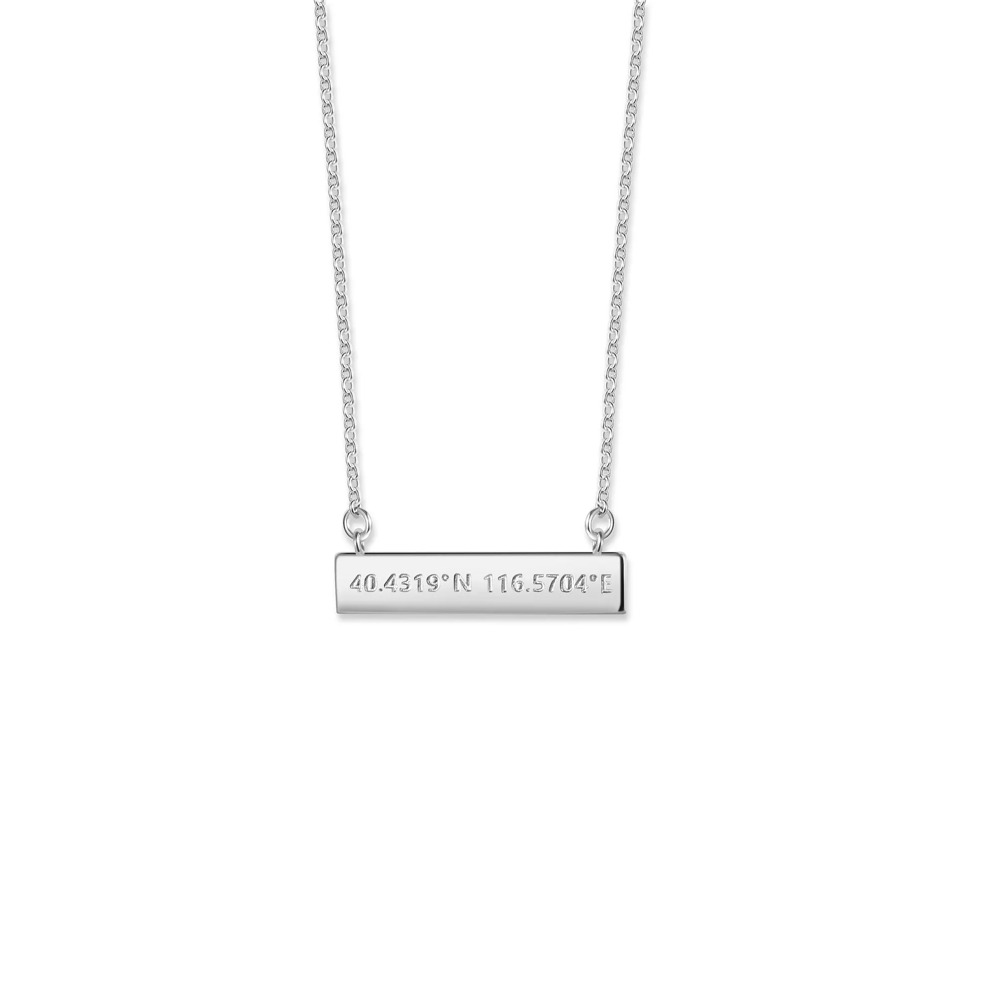 Gold Coordinate Bar Necklace