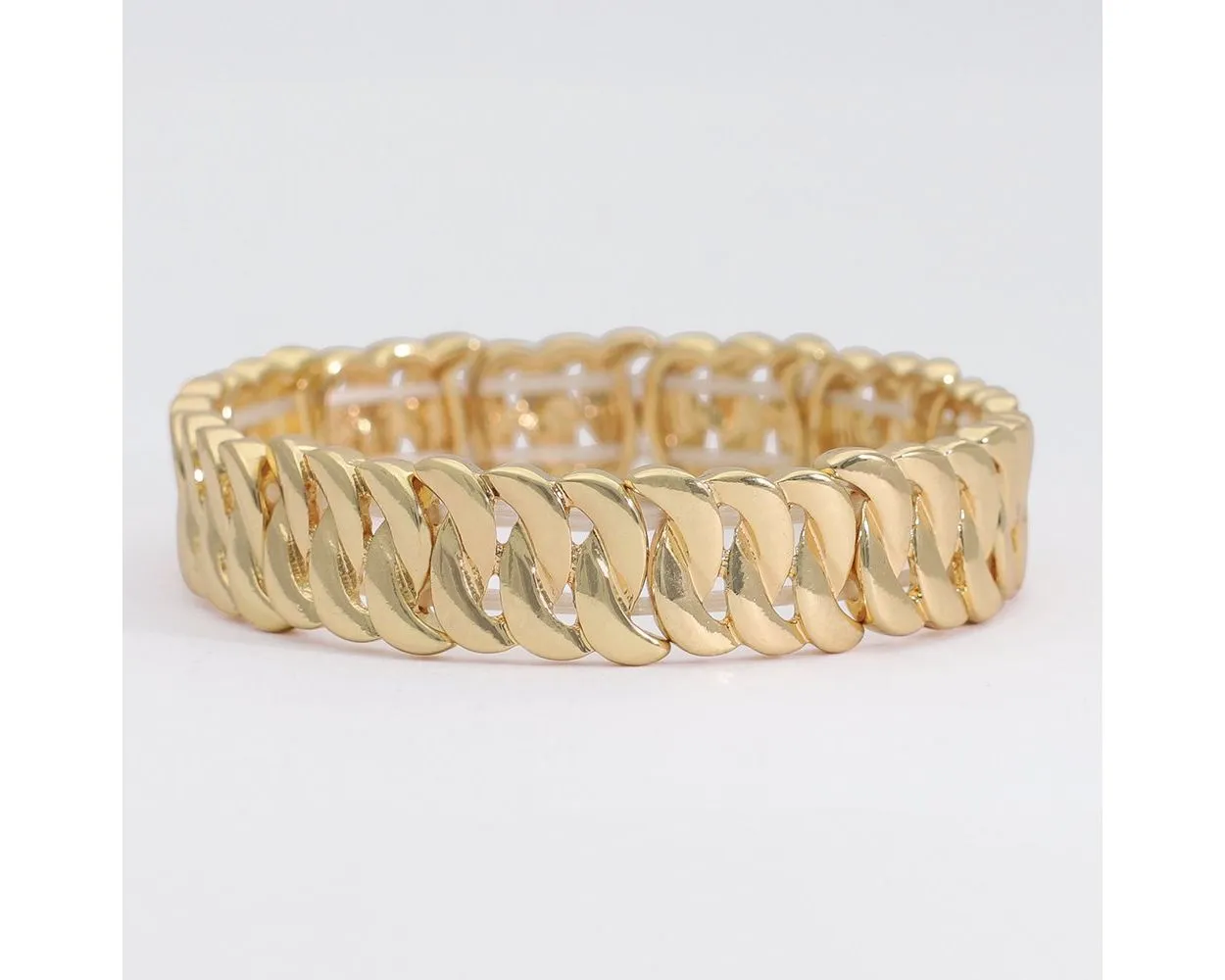 Gold Links Stretch Bracelet