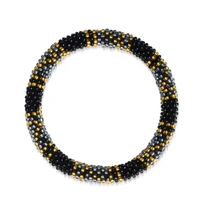 Golden Moonlight | Himalayan Glass Bead Bracelet