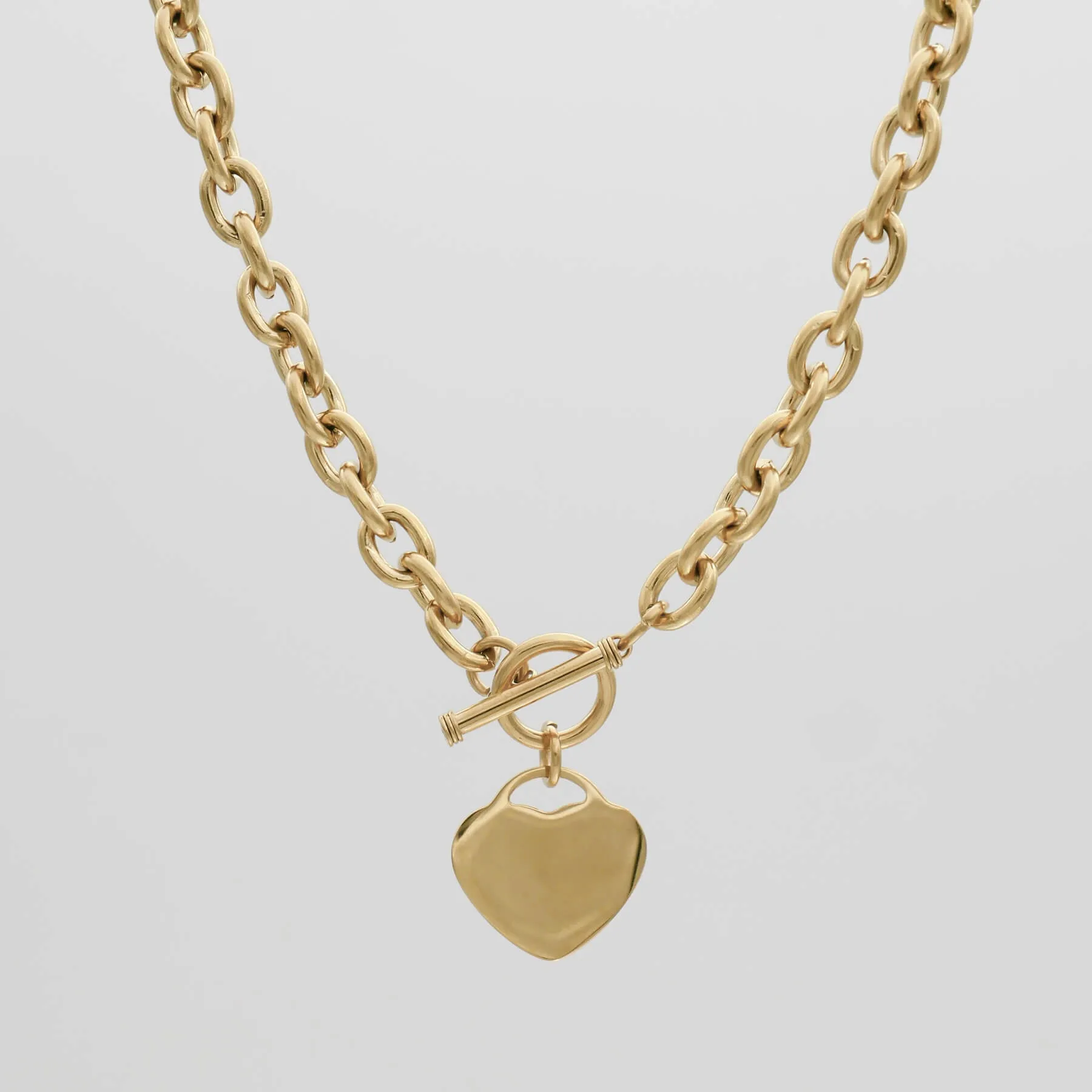 Hayley Heart T-Bar Necklace
