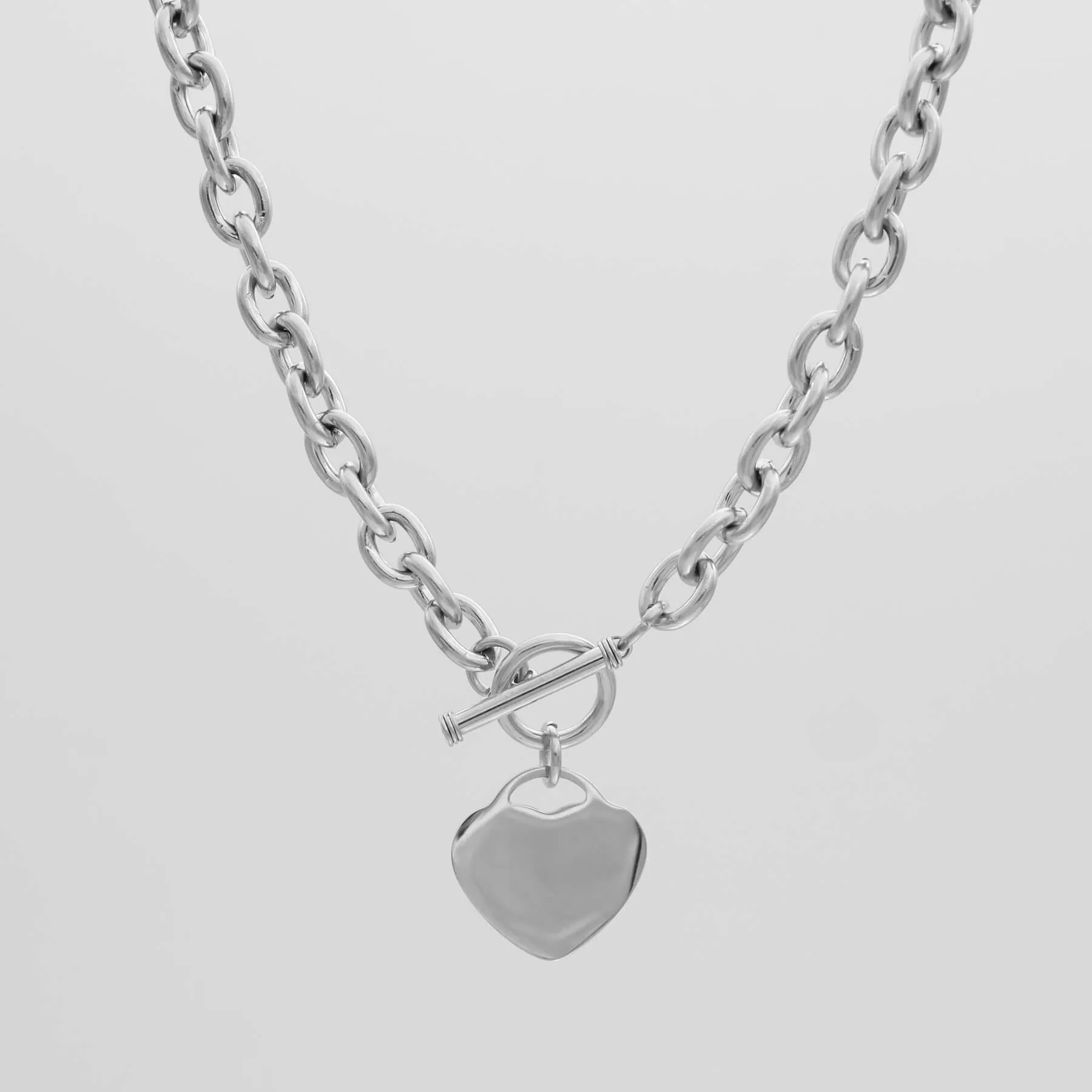 Hayley Heart T-Bar Necklace
