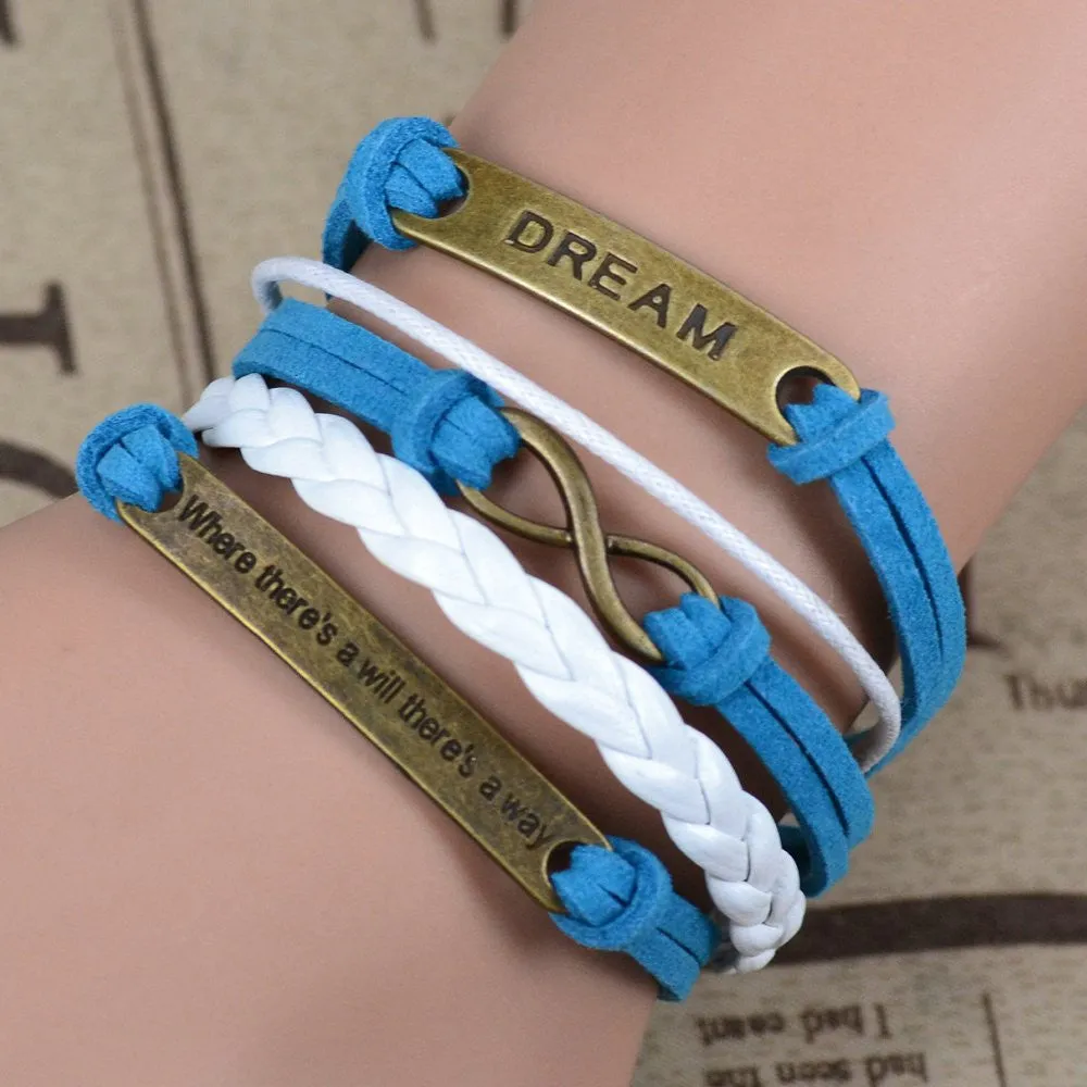 Hot Sale Women Vintage Anchors Rudder Rectangle Cross Leather Bracelet Multilayer Bracelets Hunger Games Charm Bracelet