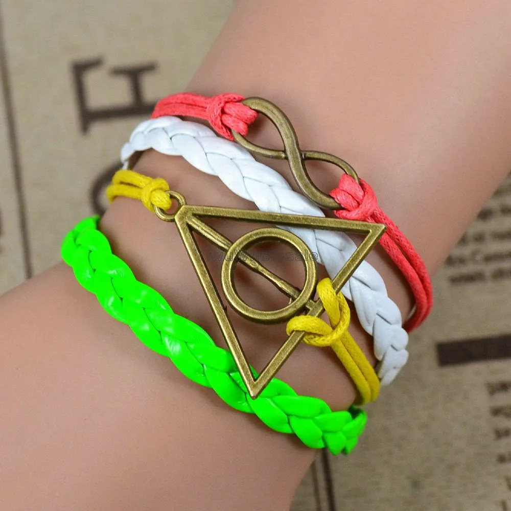 Hot Sale Women Vintage Anchors Rudder Rectangle Cross Leather Bracelet Multilayer Bracelets Hunger Games Charm Bracelet