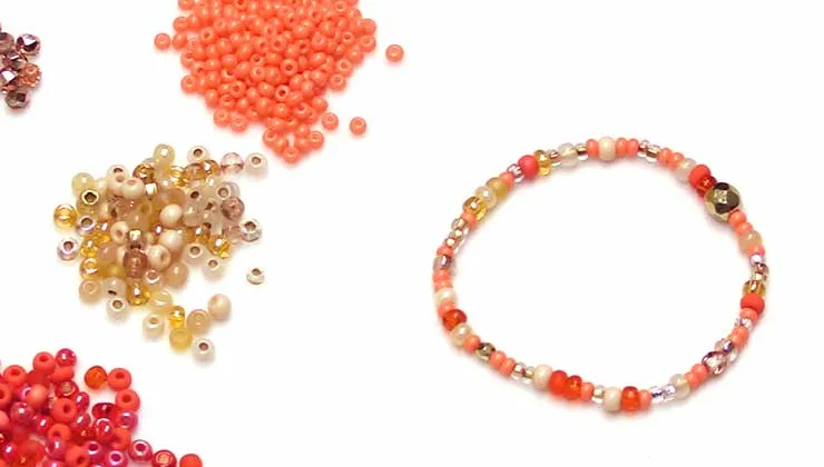 How to Make a Stretch Cord Bracelet with Seed Beads
