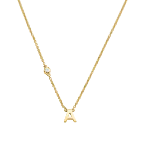 Initial Birthstone Necklace