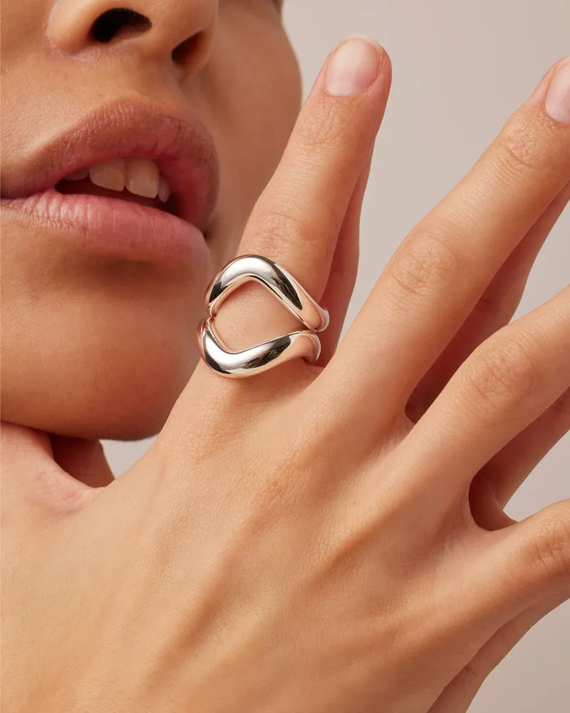 Jenny Bird Ola Ring Set in Sterling Silver - Size 7