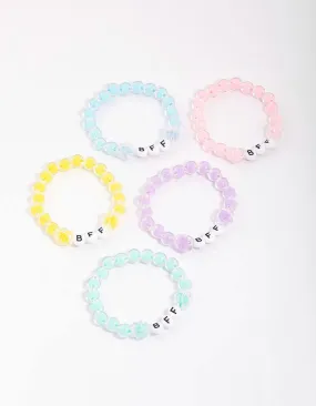 Kids Rainbow BFF Beaded Stretch Bracelet 5-Pack