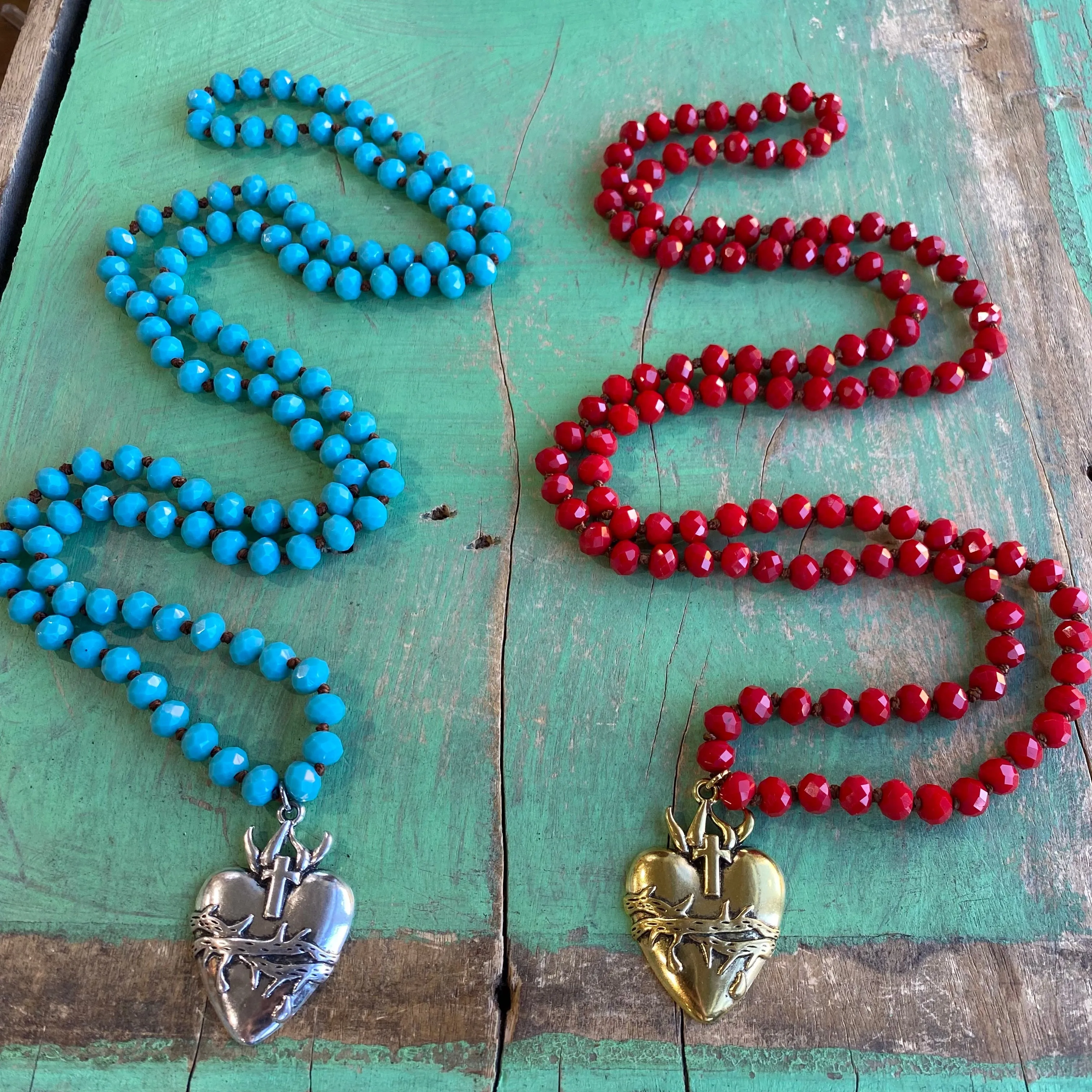 Long Crystal Faith Necklaces