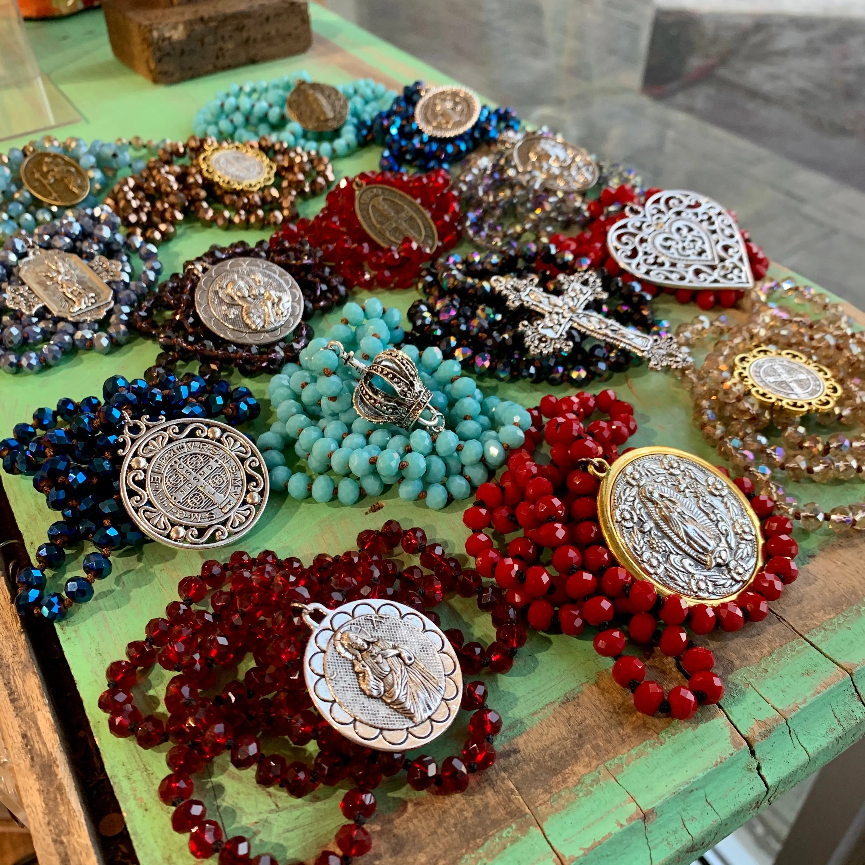 Long Crystal Faith Necklaces