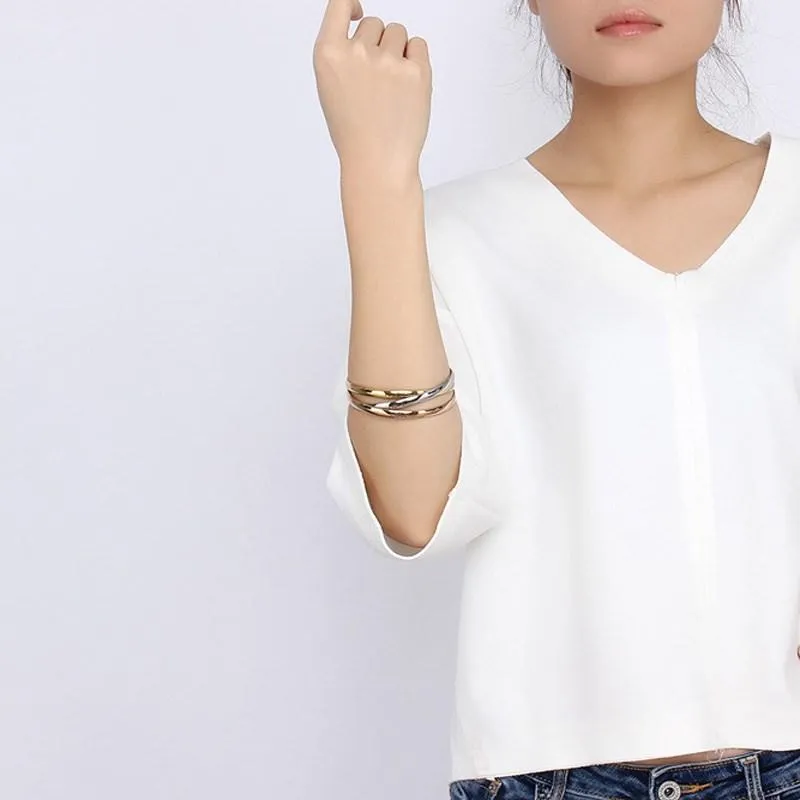 Love Faith Hope Triple Tone Bangle Set