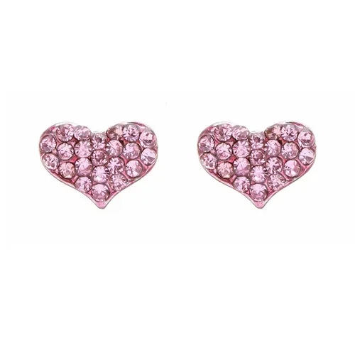 Lovely Sweet Beautiful Heart Shape Valentine's Day Necklace Set JN166 Pink