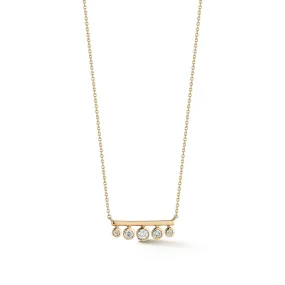 Lulu Jack Graduating Bezel Mini Bar Necklace