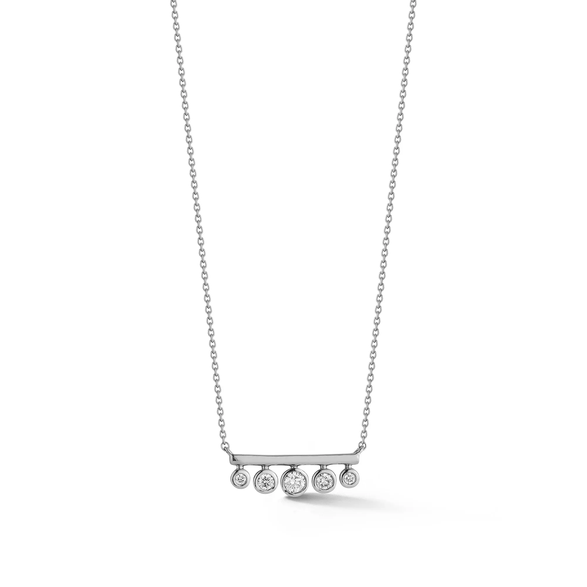 Lulu Jack Graduating Bezel Mini Bar Necklace