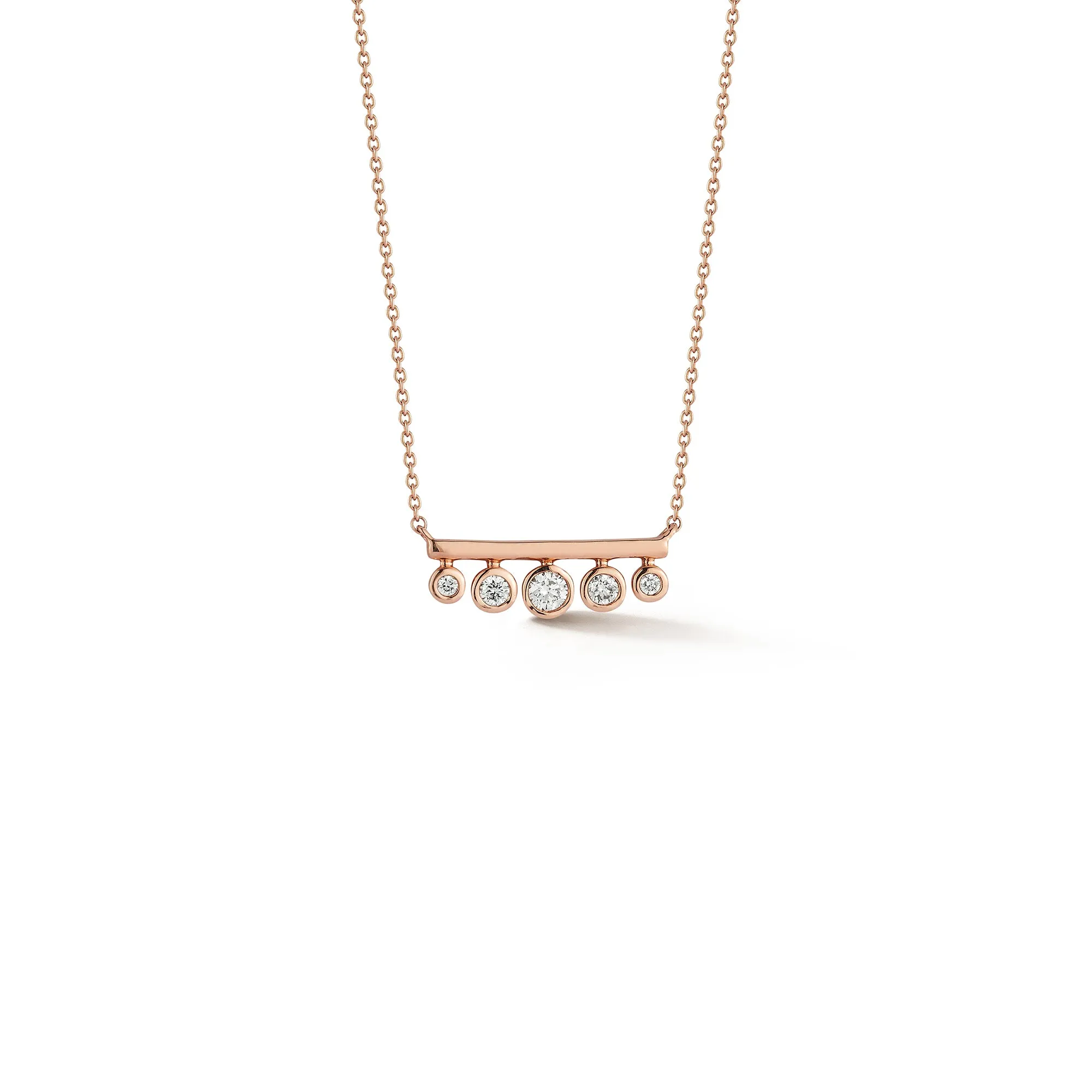 Lulu Jack Graduating Bezel Mini Bar Necklace