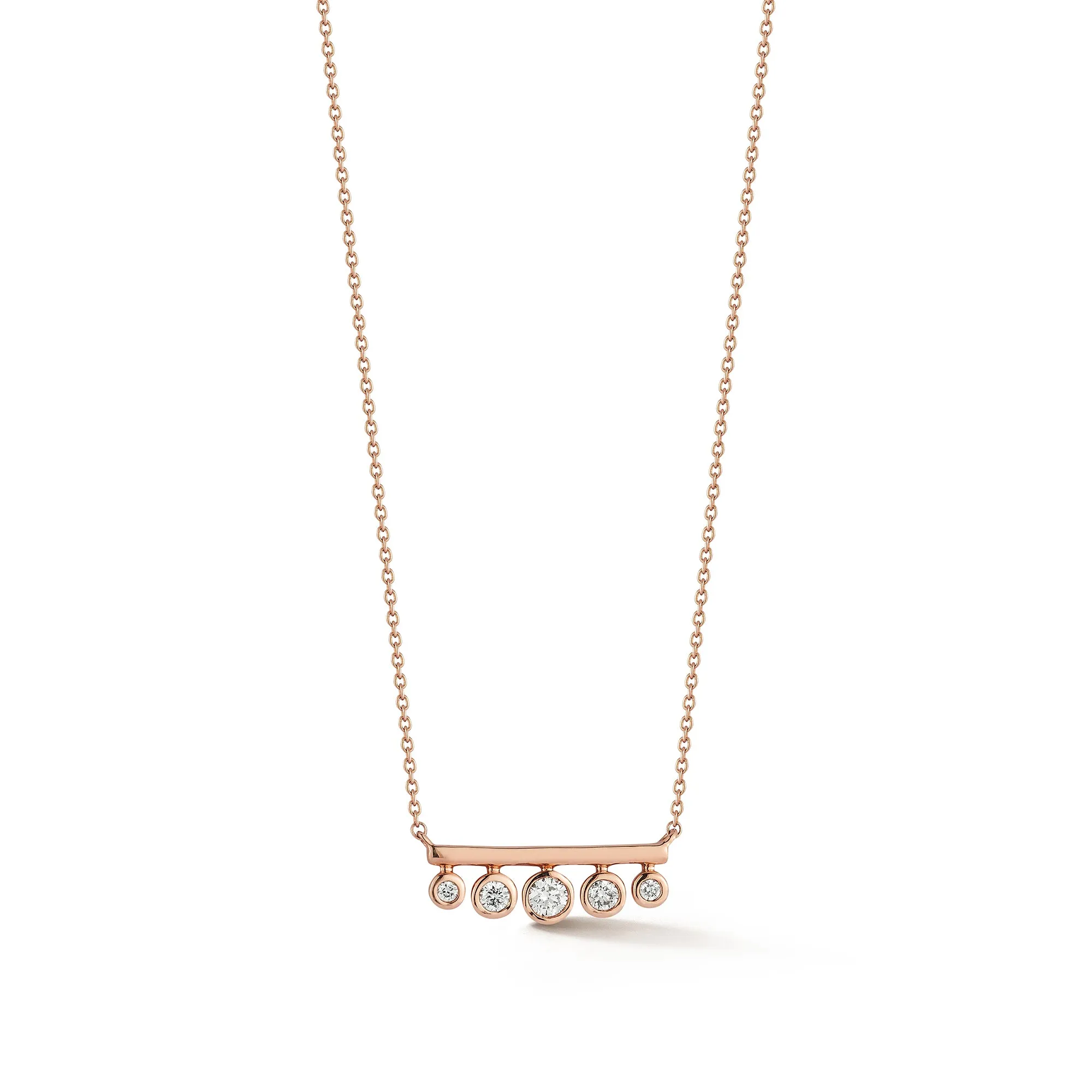 Lulu Jack Graduating Bezel Mini Bar Necklace