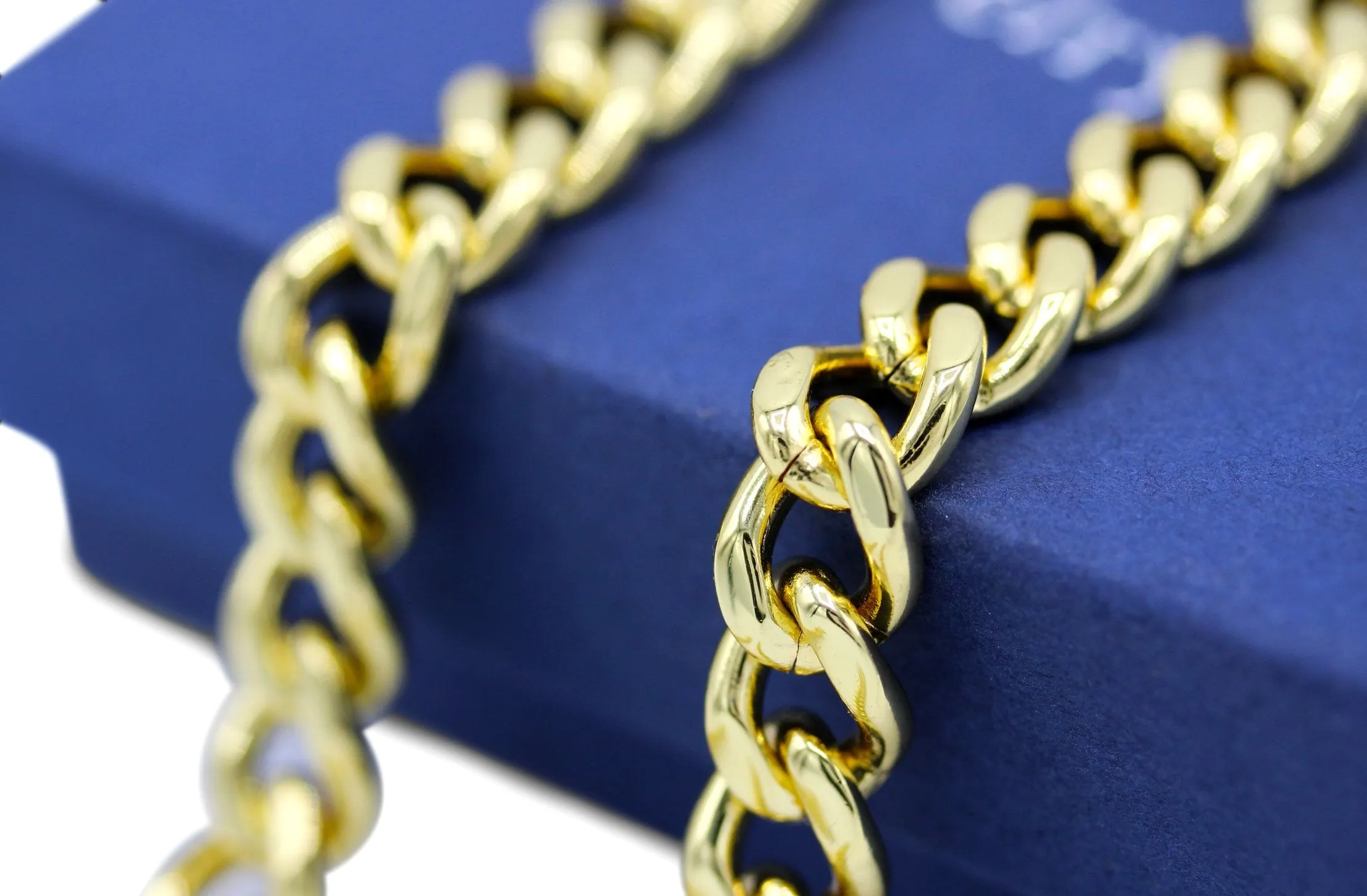 Miami Cuban Link Chain 18k Gold Plated Necklace