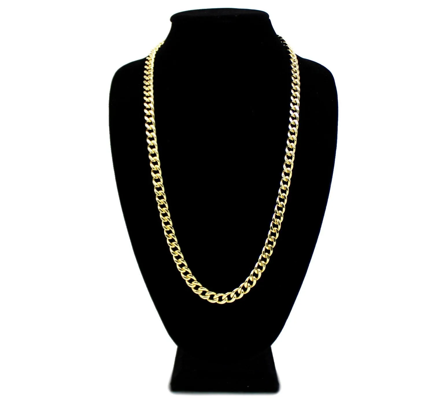 Miami Cuban Link Chain 18k Gold Plated Necklace