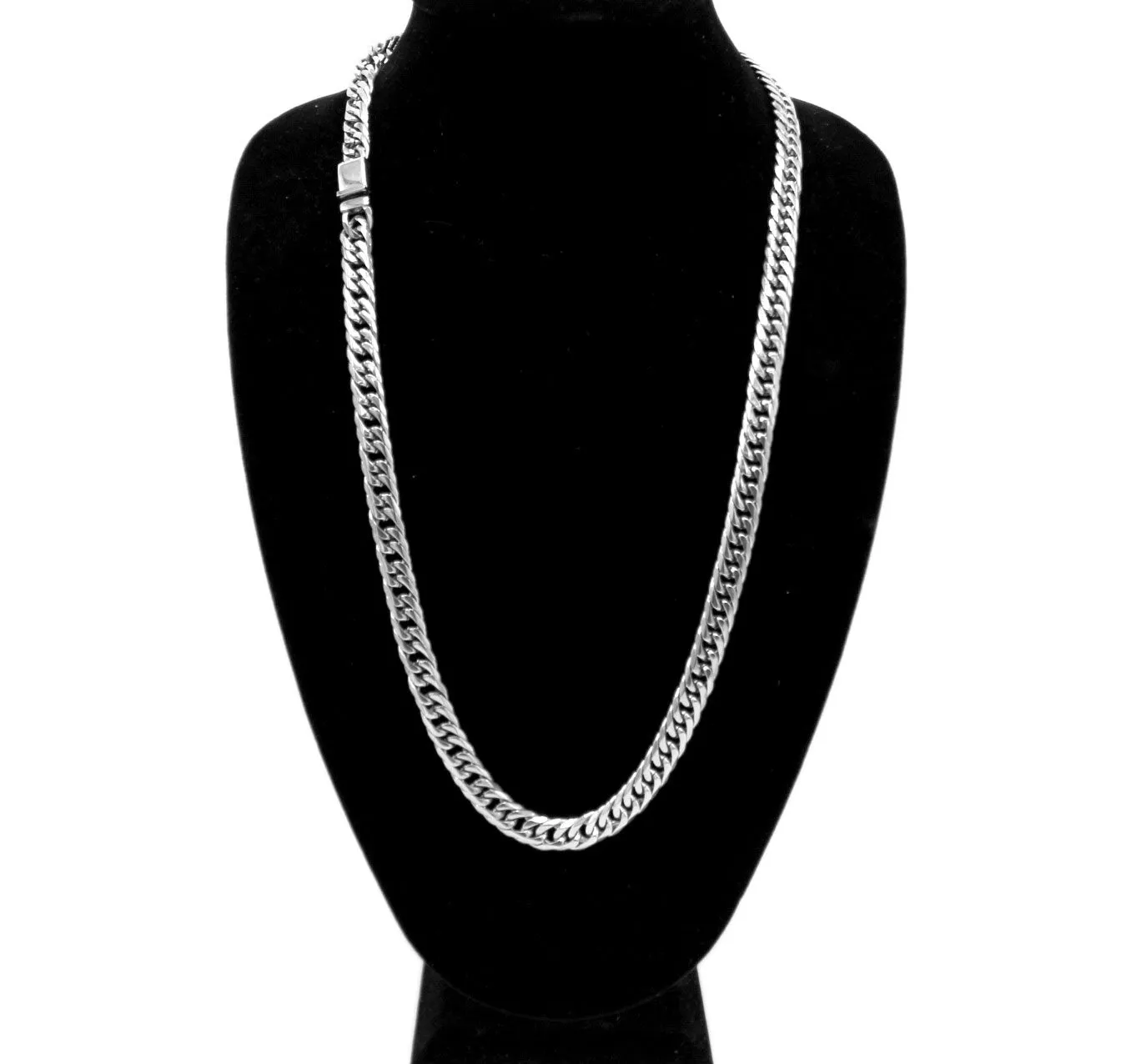 Miami Cuban Link Chain Necklace Stainless Steel Double Link
