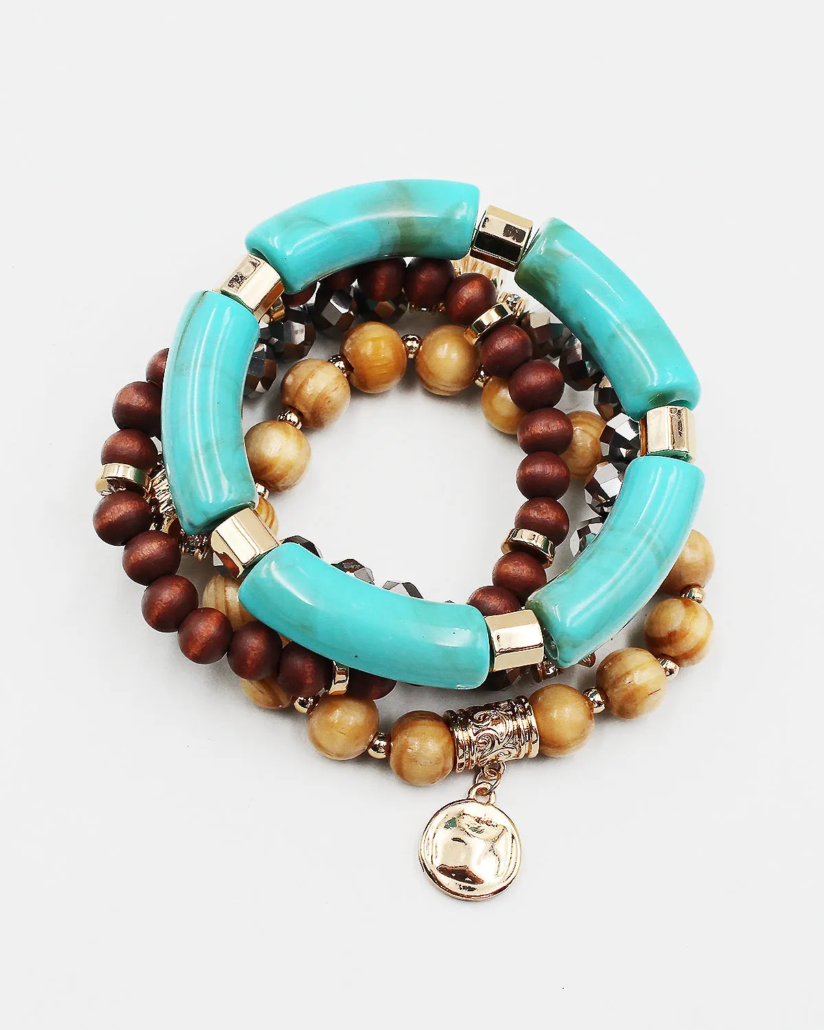 Multiple Layered Mixed Bead Bracelet