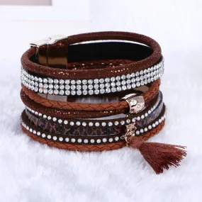 NEW Various fashion styles magnetic leather bracelet women handmade bangles friendship jewelry gift items