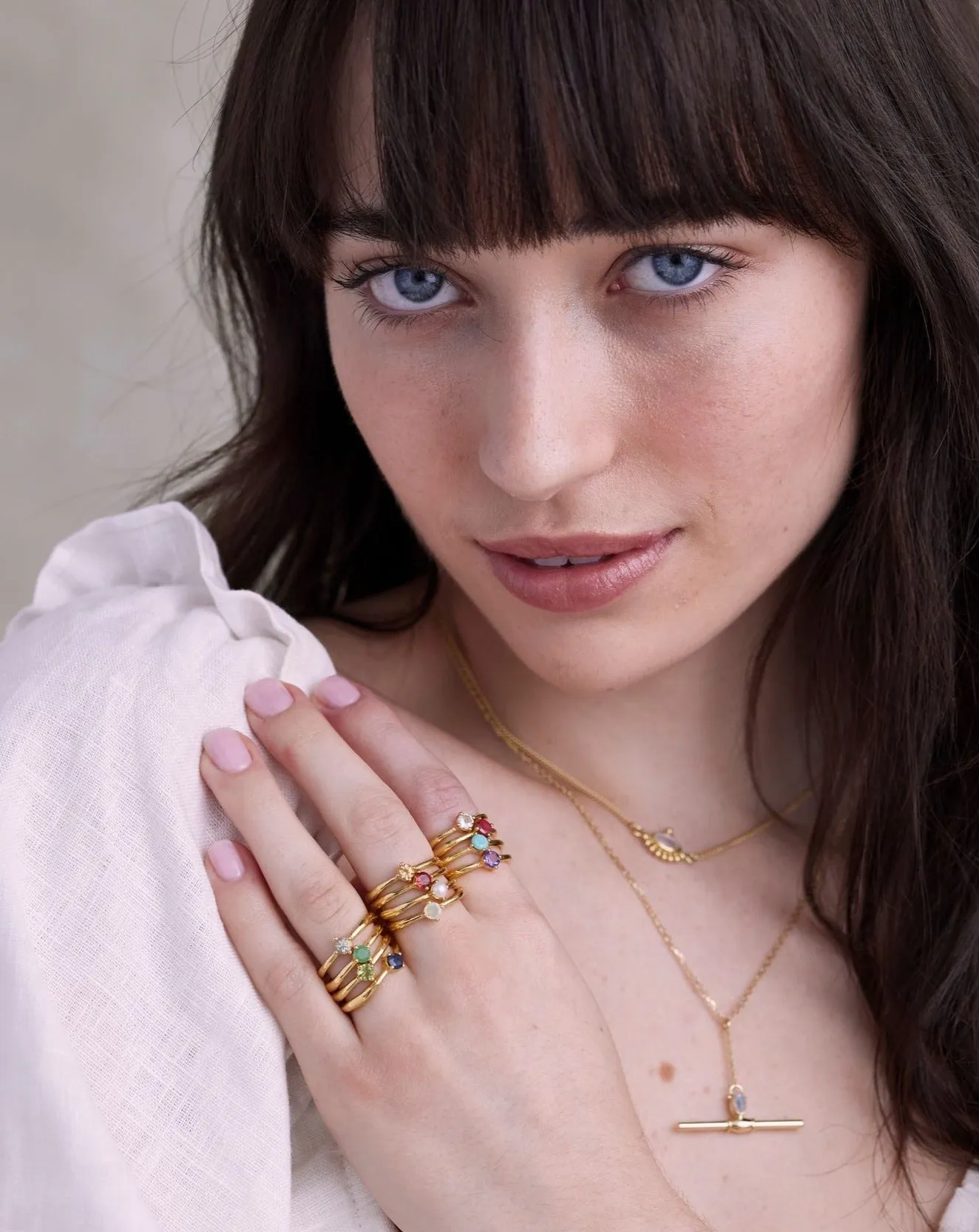 November Citrine Gold Birthstone Ring