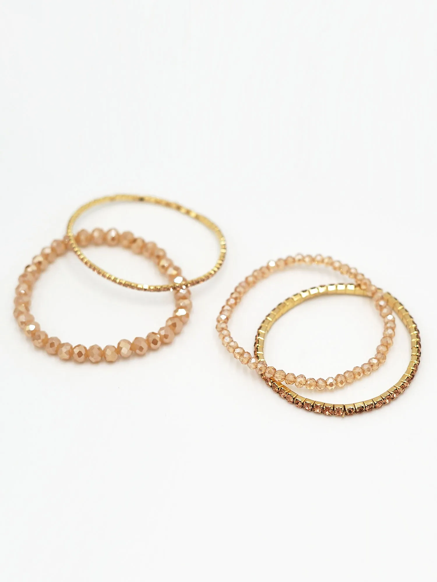 Pave Stretch Bracelet Set