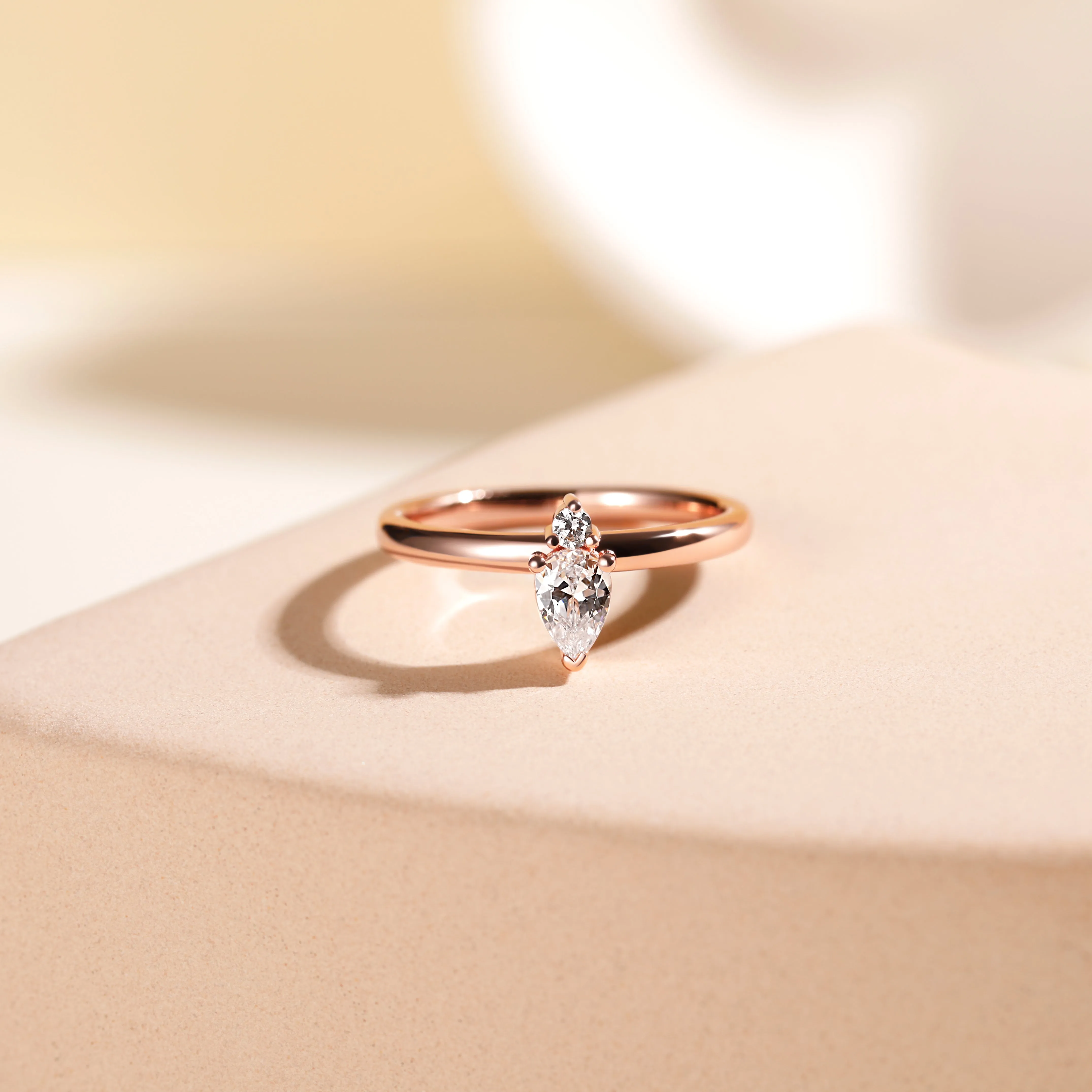 Pear Shaped Gemstone Combination Ring