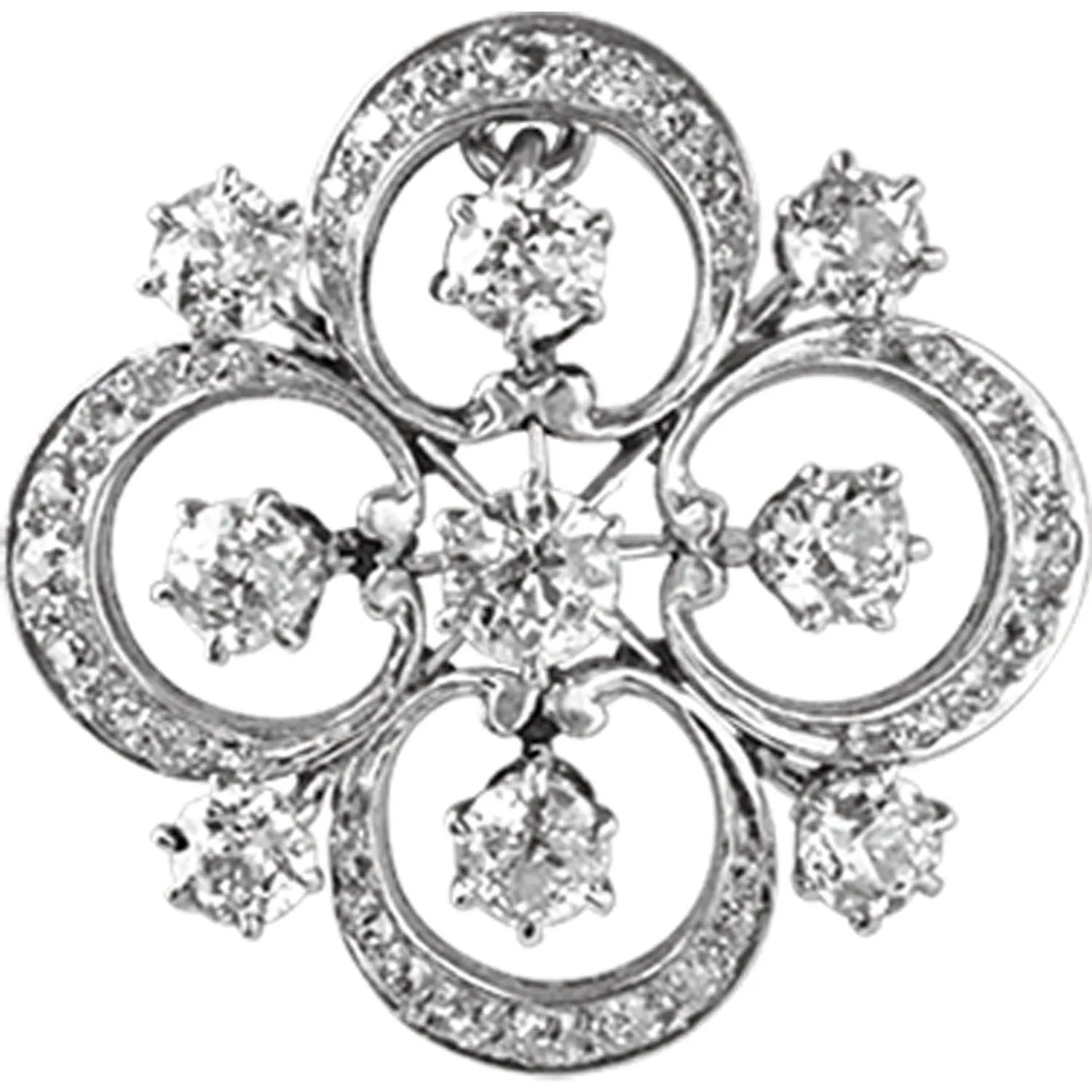 Platinum and Diamond Pin