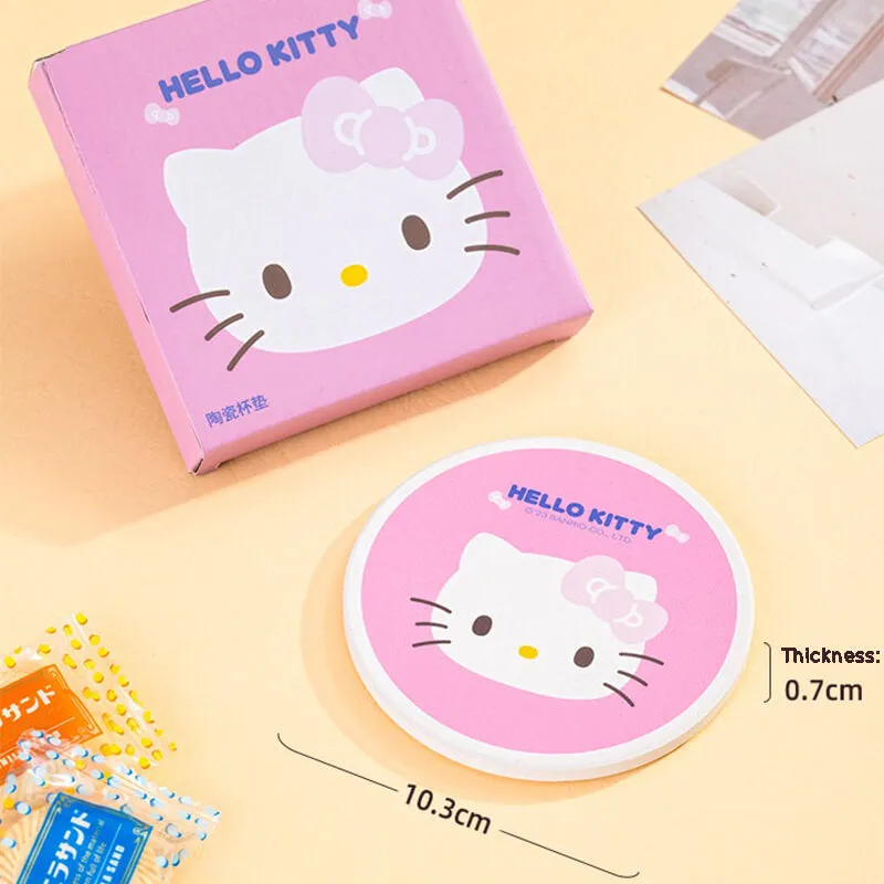 Sanrio Print Round Shaped Absorbent Coasters