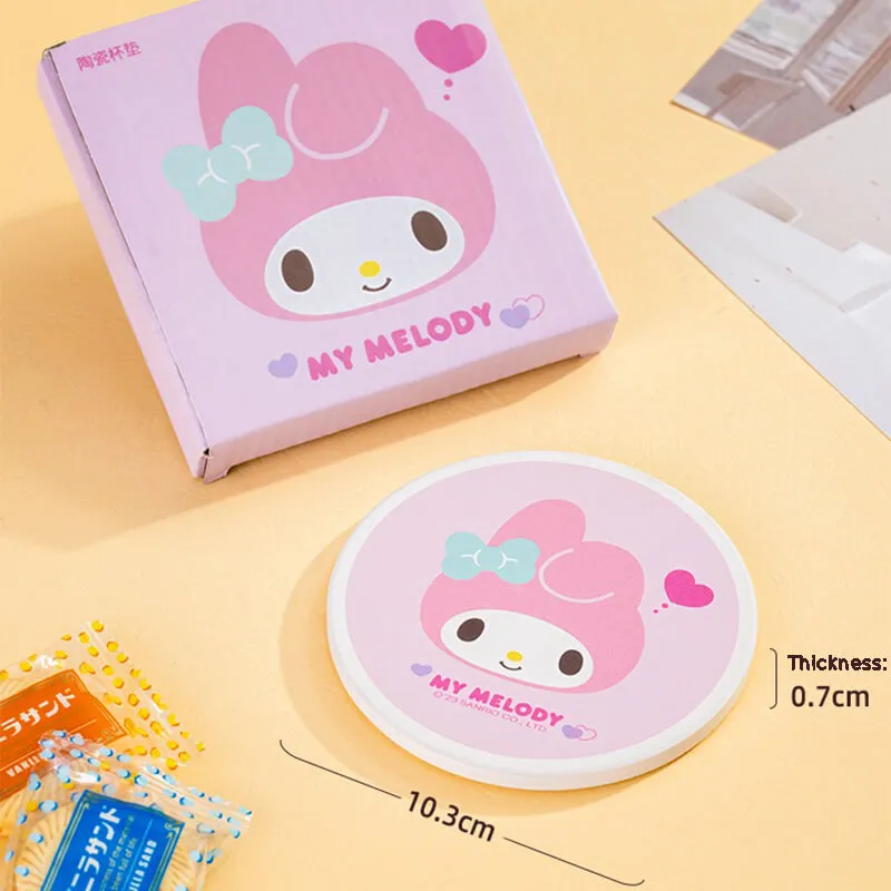 Sanrio Print Round Shaped Absorbent Coasters