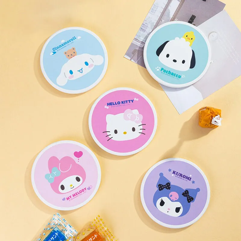 Sanrio Print Round Shaped Absorbent Coasters