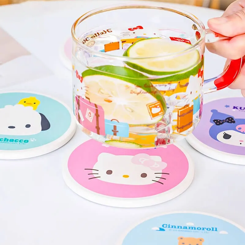 Sanrio Print Round Shaped Absorbent Coasters