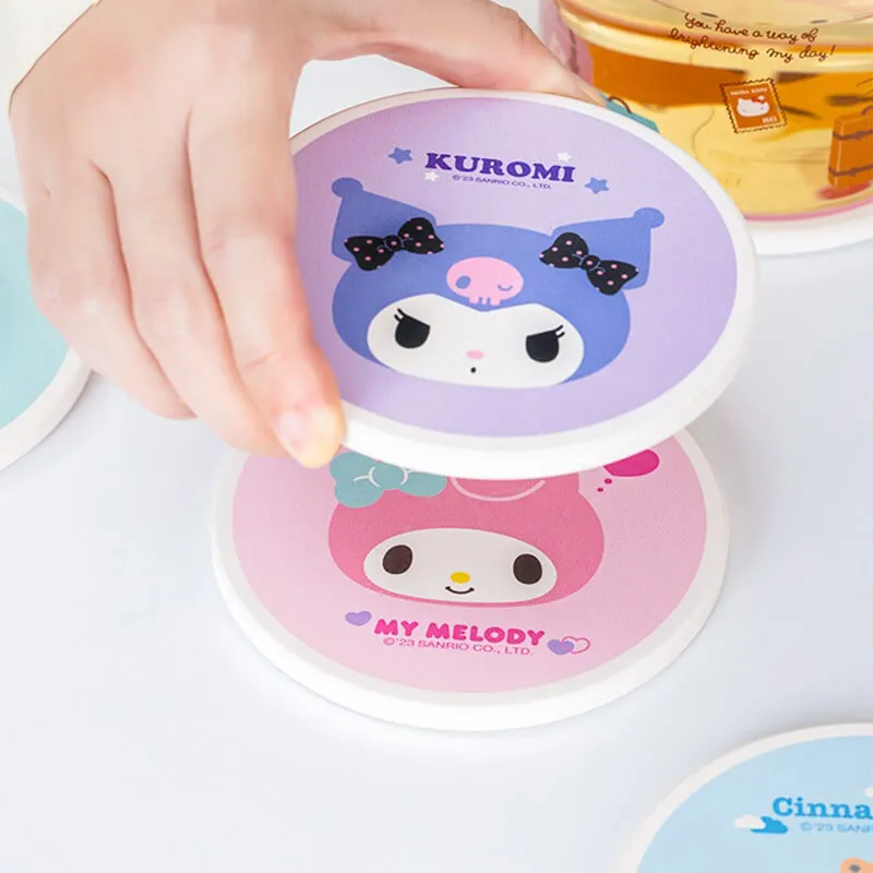 Sanrio Print Round Shaped Absorbent Coasters