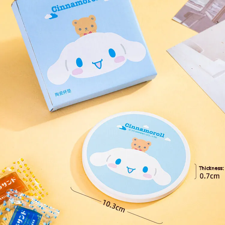 Sanrio Print Round Shaped Absorbent Coasters
