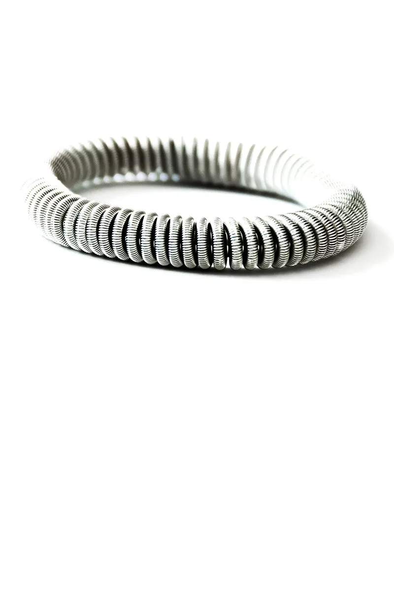 Silver Wire Stretch Coil Bracelet